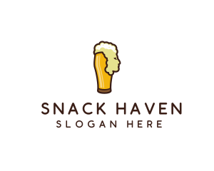 Beer Foam Head logo design