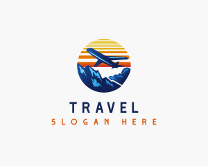 Airplane Travel Vacation logo design