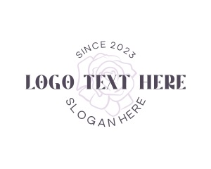 Hairstylist - Minimalist Rose Wordmark logo design