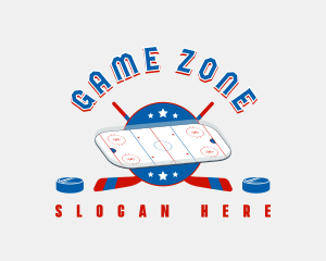 Hockey Sports Rink logo design