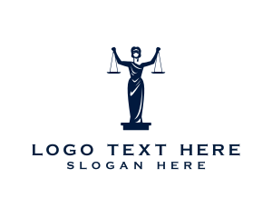 Notary - Female Justice Law logo design