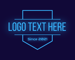 Information Technology - Blue Cyber Wordmark logo design