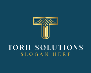 Elegant Boutique Letter T logo design