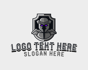Soldier - Gamer Knight Shield logo design