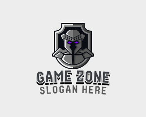 Gamer Knight Shield logo design