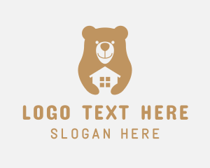 Coffee Shop - Cute Bear House logo design
