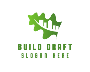 Leaf Building City logo design