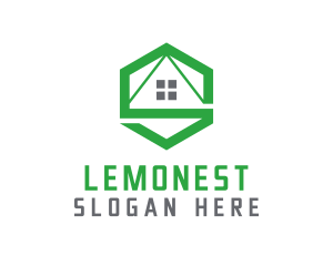 Land - Hexagon House S logo design