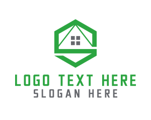 Initial - Hexagon House S logo design