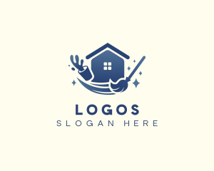 Makeover - House Bucket Mop Cleaning logo design