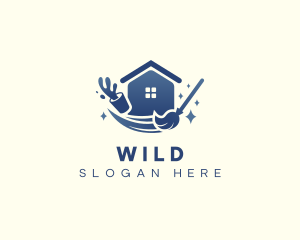 Splash - House Bucket Mop Cleaning logo design