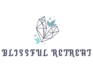 Designer - Sparkly Crystal Leaf logo design