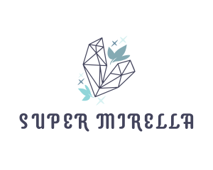 Jewel - Sparkly Crystal Leaf logo design