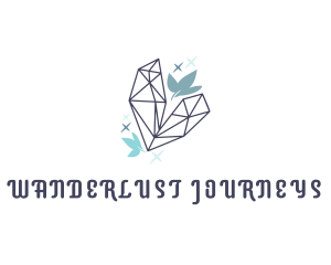 Craft Fair - Sparkly Crystal Leaf logo design