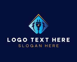 Power Cord - Electric Power Plug logo design