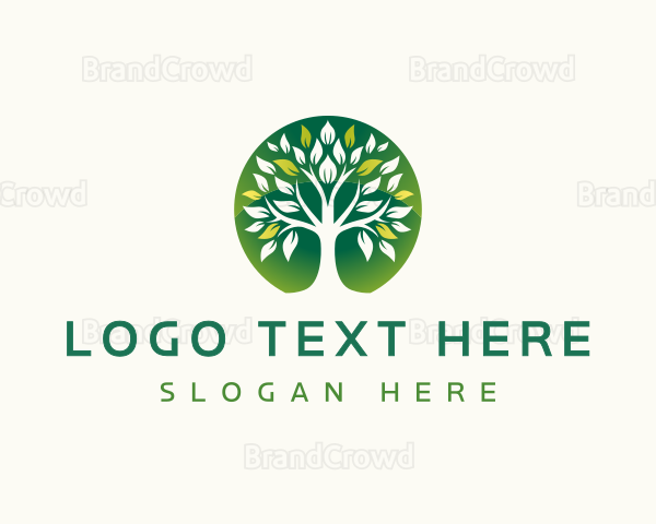 Tree Leaves Plant Logo