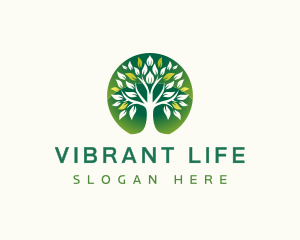 Tree Leaves Plant logo design