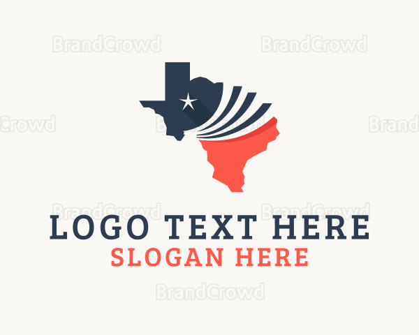 Vintage US Texas Map Logo