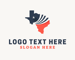 North America - Vintage US Texas Map logo design