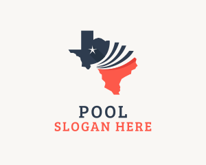 Vintage US Texas Map  logo design
