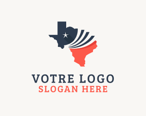 United States - Vintage US Texas Map logo design