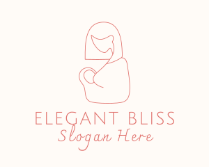 Newborn Mom Breastfeeding  Logo