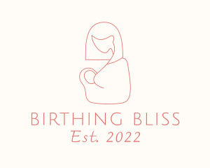 Midwife - Newborn Mom Breastfeeding logo design