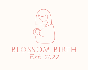 Newborn Mom Breastfeeding  logo design