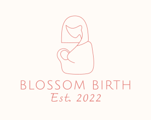 Obstetrics - Newborn Mom Breastfeeding logo design