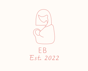 Clinic - Newborn Mom Breastfeeding logo design