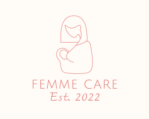 Gynecology - Newborn Mom Breastfeeding logo design