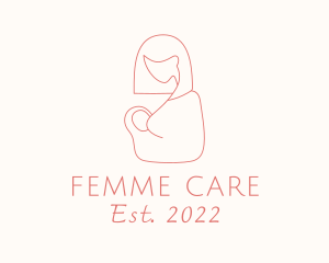 Gynecologist - Newborn Mom Breastfeeding logo design