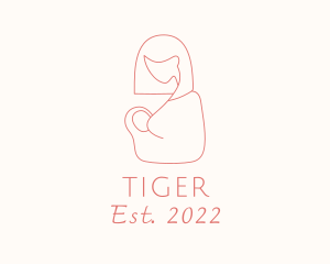 Child - Newborn Mom Breastfeeding logo design