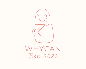 Parenting - Newborn Mom Breastfeeding logo design