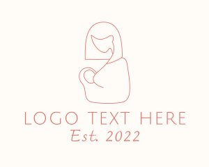 Midwife - Newborn Mom Breastfeeding logo design