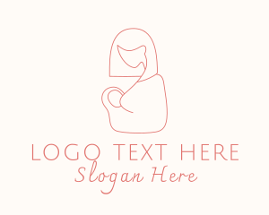 Newborn Mom Breastfeeding  Logo