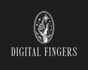 Fingers - Mystical Cosmic Hand logo design