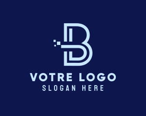 Tech Stroke Letter B Logo