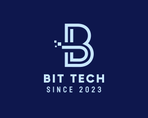 Tech Stroke Letter B logo design