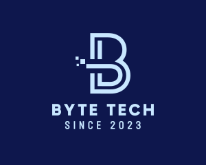 Tech Stroke Letter B logo design