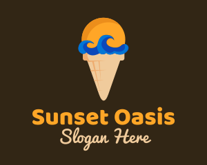 Sea Wave Ice Cream logo design