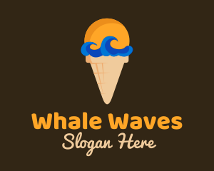 Sea Wave Ice Cream logo design