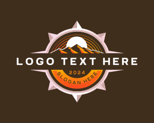 Traveler - Mountain Compass Adventure logo design