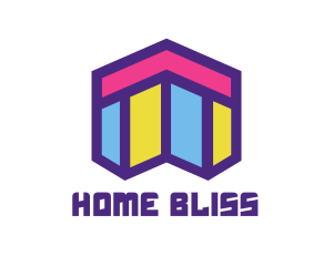 Abstract Mosaic Style Home logo design