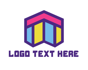 Town - Abstract Mosaic Style Home logo design