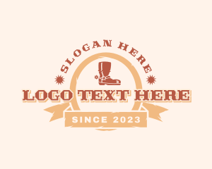 Shoe - Cowboy Boots Apparel logo design