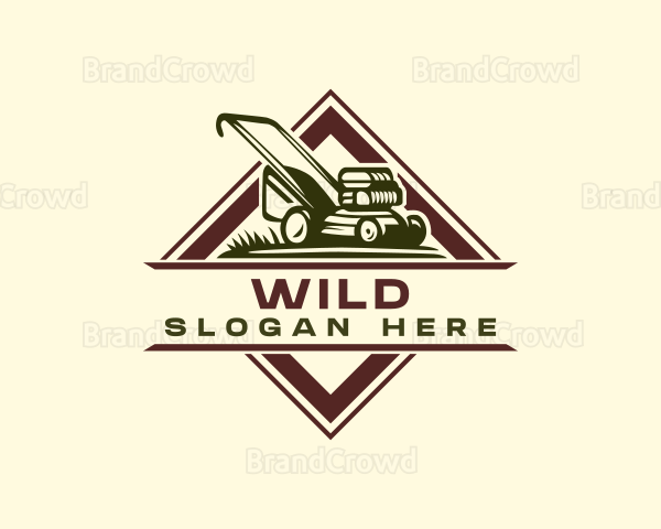 Landscape Mowing Grass Logo