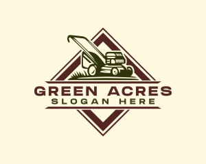 Mowing - Landscape Mowing Grass logo design