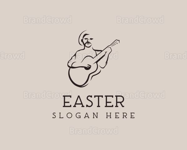 Acoustic Guitarist Musician Logo