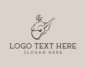 Acoustic - Acoustic Guitarist Musician logo design